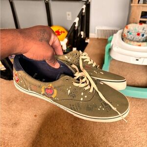 Polo Ralph Lauren Thorton Graffiti "EQUALITY FOR ALL" Canvas Sneakers -Size 13
